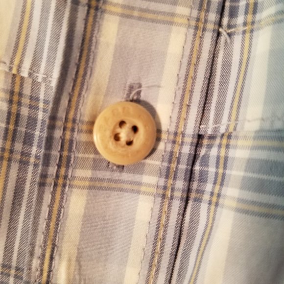 GH Bass Earth Button-up shirt Men's XXL/TTG Blue Plaid Short Sleeve Breathable - Picture 8 of 9